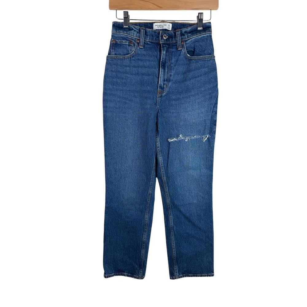 Abercrombie & Fitch Women's The 90's Straight Ultra High Rise Denim Jeans 0/25